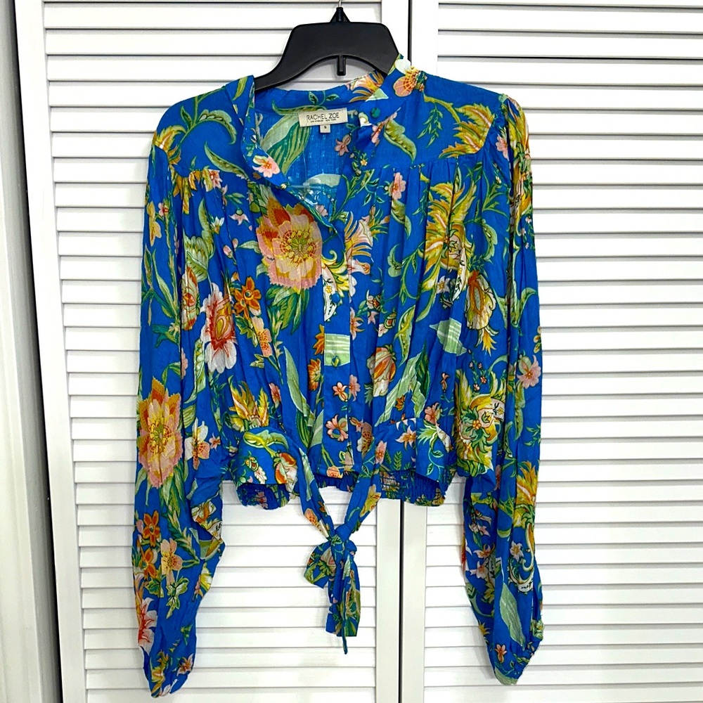 Rachel Zoe Floral Blue Women's Top
